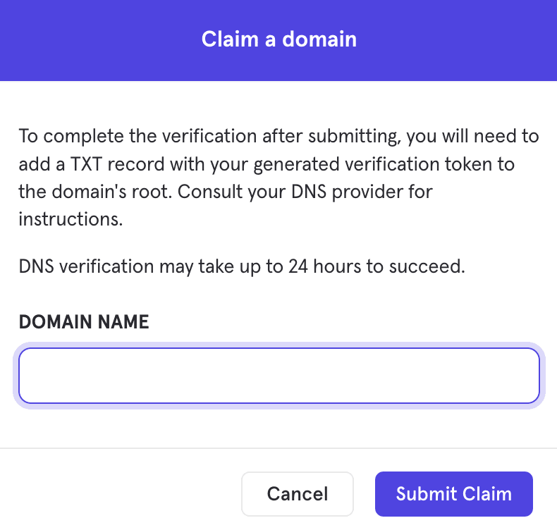 SSO Submit Claim Image